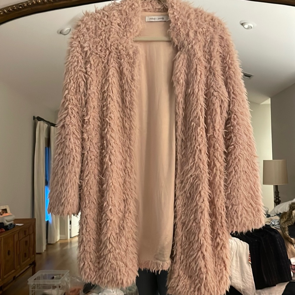 Bishop + Young Anthropologie furry jacket